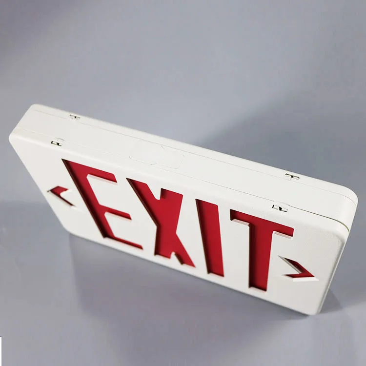 North American standard UL led rechargeable emergency exit sign light with green red letters