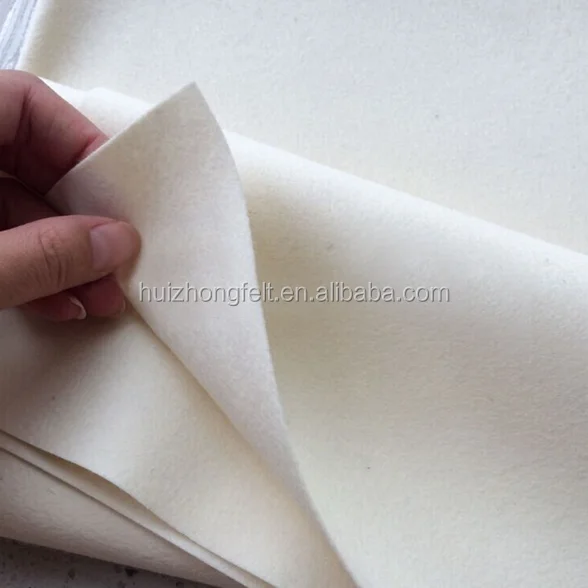 1mm thick white merino industry wool felt (free samples)