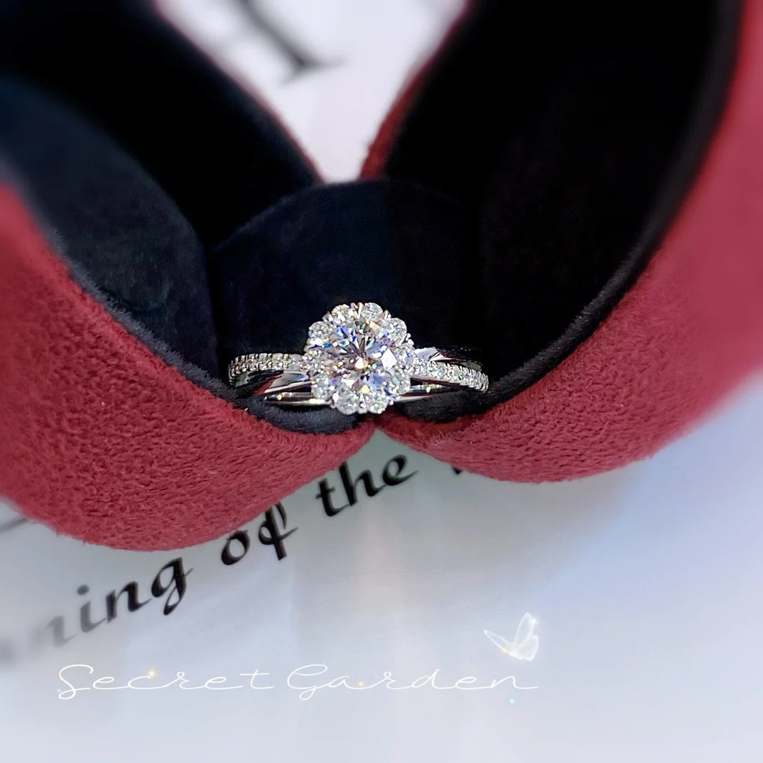 Индивидуальные высококачественные кольца GIA сертификат 0 5 Ct бриллиантовое 18-каратное Золотое кольцо для помолвки Свадебный Подарок на годовщину
