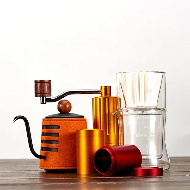 Diguo Ethiopian Type Hand Drip Coffee Brew Pot Gooseneck Coffee Kettle Tea Coffee Set With Traveling  Bag