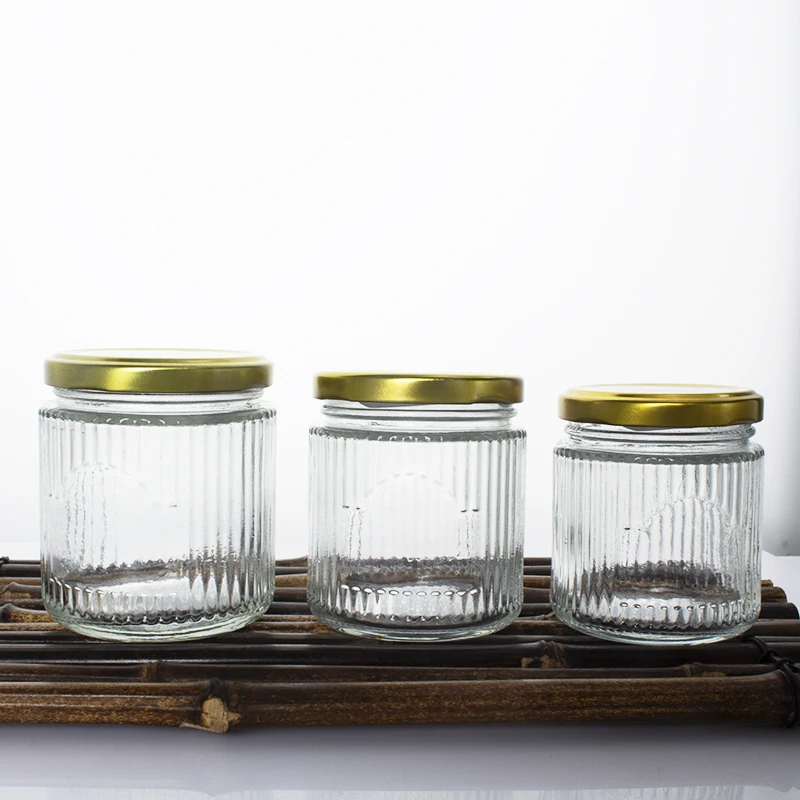 Wholesale 150 ml 240 ml 380 ml 500 ml New style food storage jars with lids glass jars