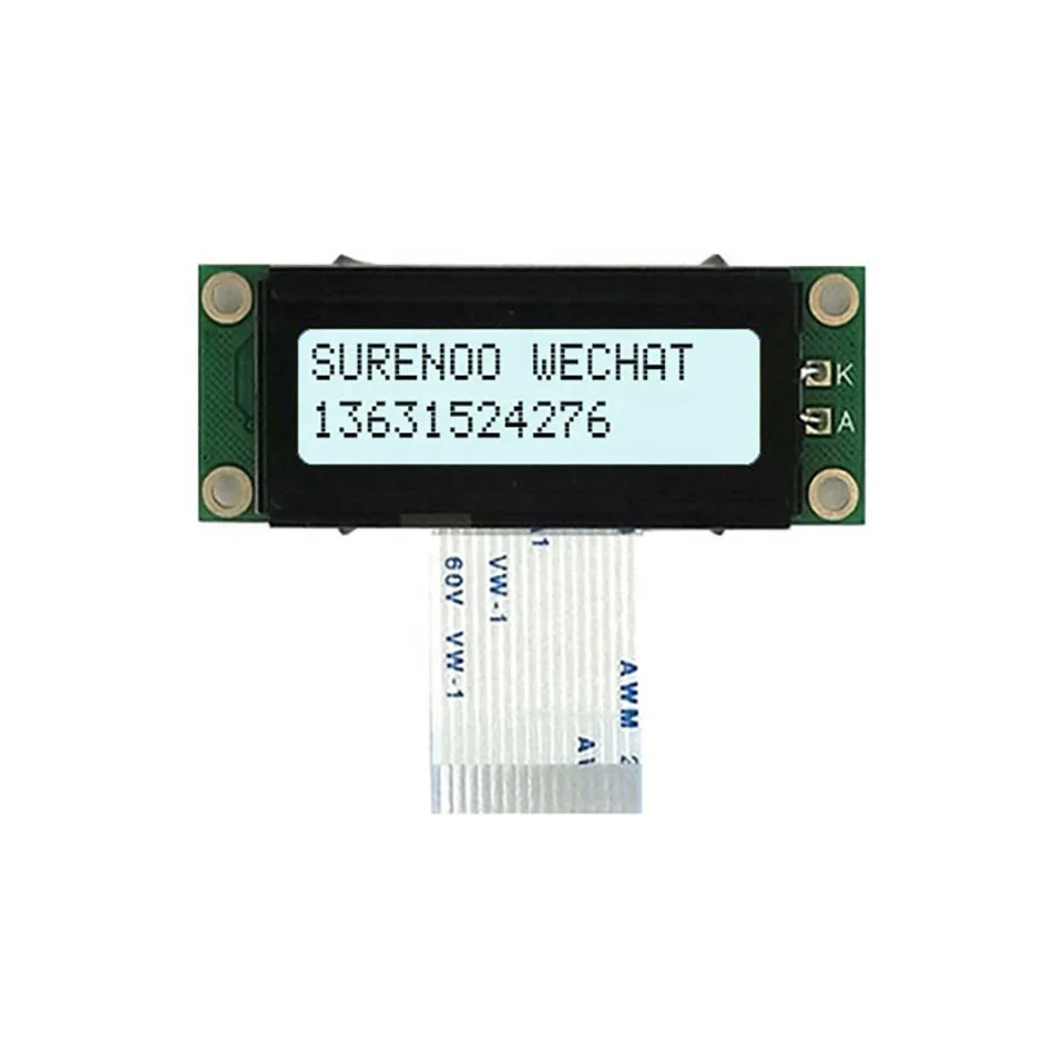53*20MM Smaller Size 162 1602 16X2 STN Blue Negative Character LCD Module Display Screen Panel LCM with White LED Backlight