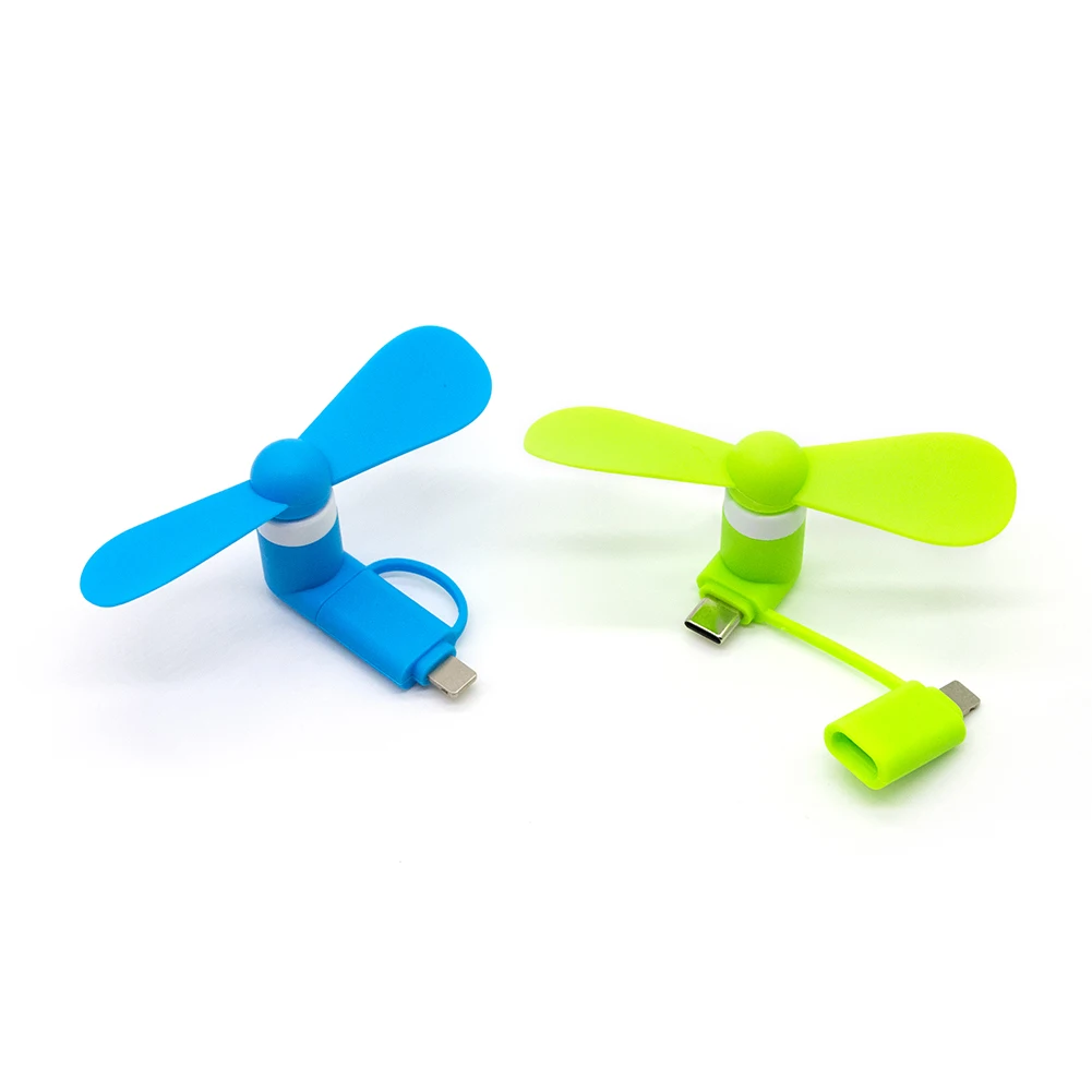 Fast Delivery Promotion Gift Mobile Phone Portable 2 in 1 USB Mini Mobile Phone Fan