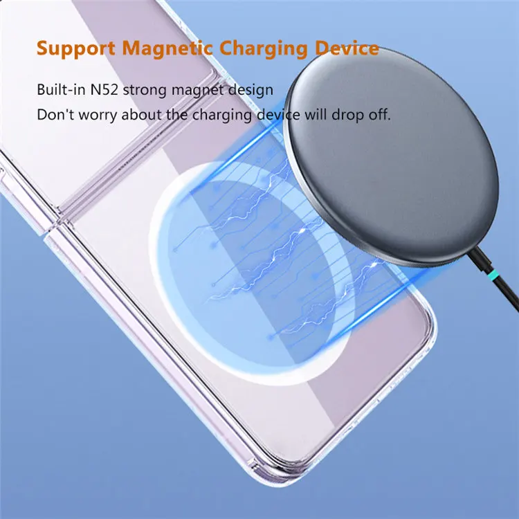 Trending-Hot-Products 2023 Transparent Magnetic Cell Phone Protective Case Cover For Samsung Galaxy Z Fold 5 4 3 Case 5G Magsafe