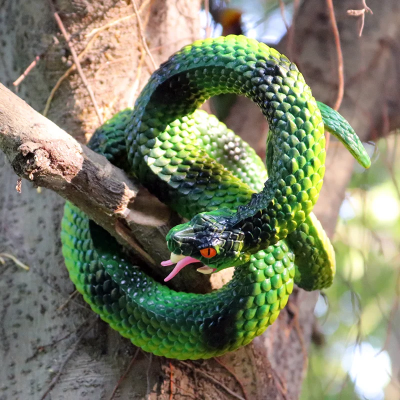 Oenux Wholesale PVC Wild Animal Action Figures Snake Model Figurines Party Decoration Kids Xmas Halloween Gift With Box