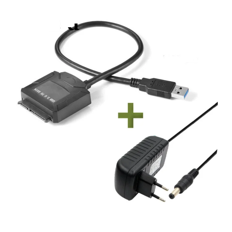 Black 3.5inch usb3.0 to sata 15PIN Hard Drive Adapter Connector Sata Cable
