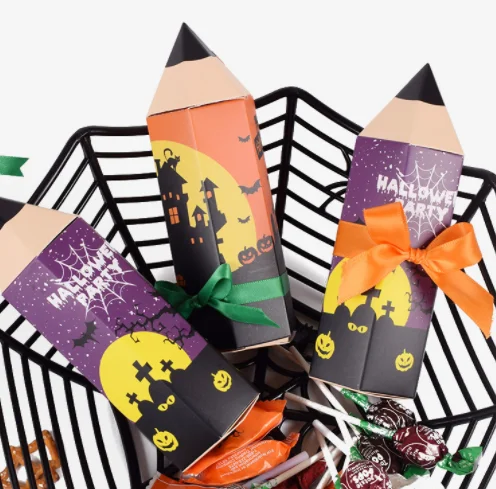 Color Printing Packaging Box Pencil Candy Gift Box Halloween Cartoon Candy Box