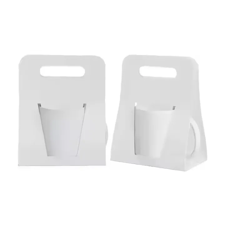 KaiMai hot sell with handle sublimation printable /portable /foldable white cardboard cake baking takeaway packaging paper box