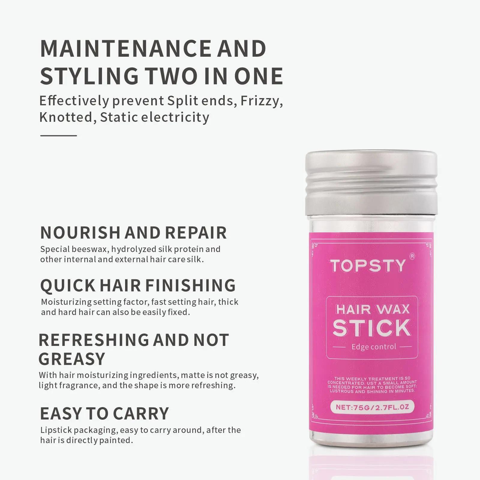 Factory price Hair Wax Stick For Ladies Private Label Seal Stick Wax products Custom Logos Strong Styling Hair Wax Stick