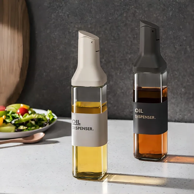 Household kitchen glass oil pot soy sauce vinegar bottle seasoning cans vinegar leak-proof oil tank