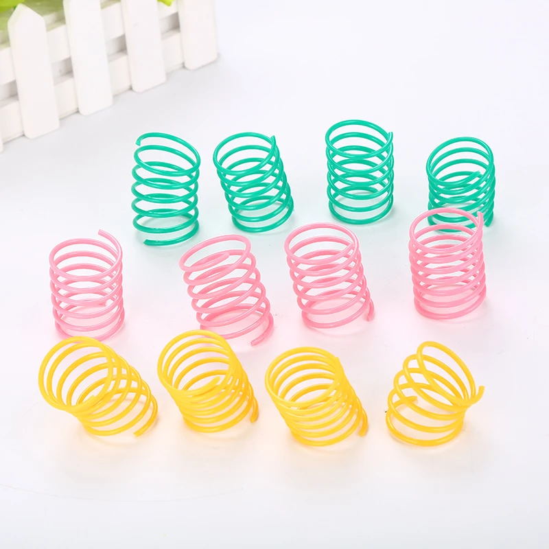 zss299 Durable Cat Colorful Plastic Spring Toys Pet Grinding Claws Toys