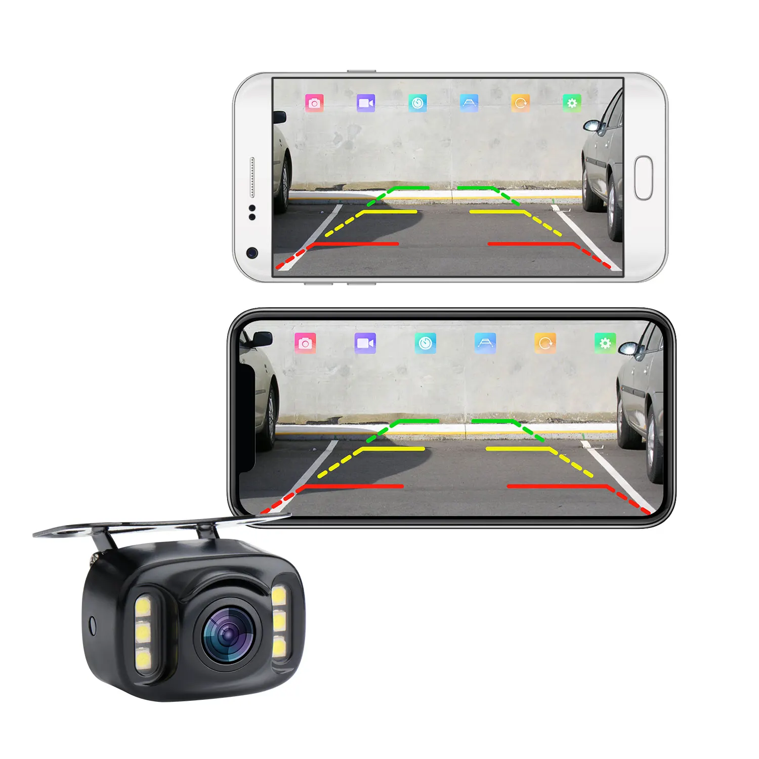 Phone APP Backup Camera 1080P HD Wireless Night Vision WiFi Car Camera