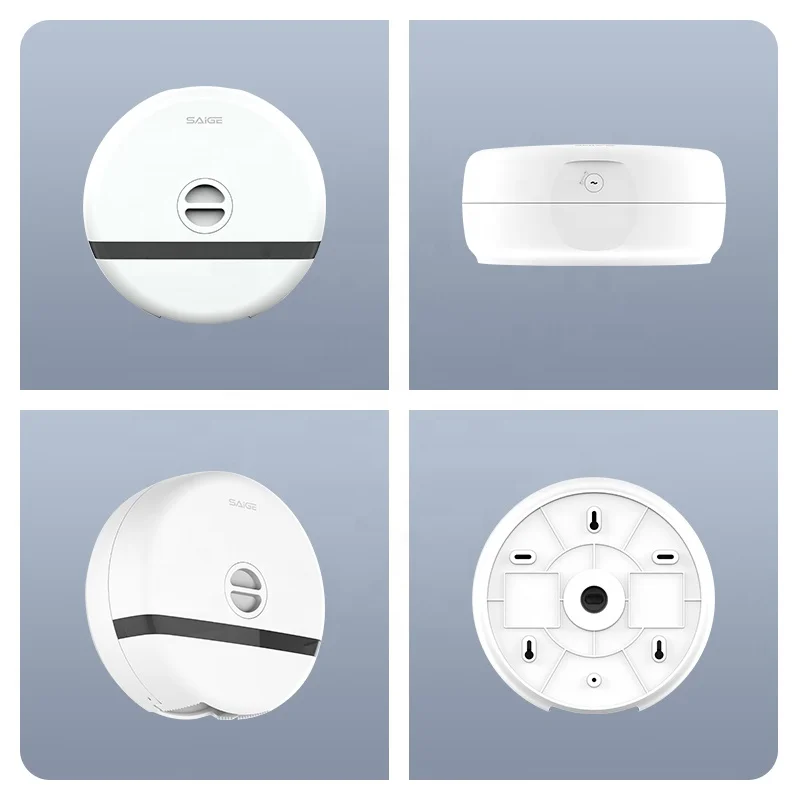 Saige Wall Mounted Plastic Lockable Toilet Paper Dispenser for Roll Paper Towel