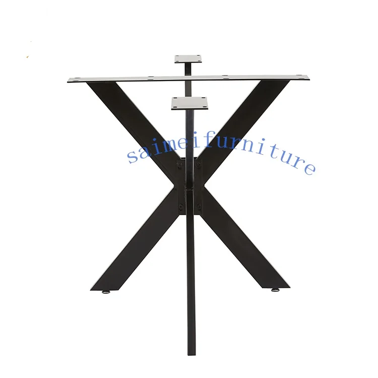 Modern Contemporary Metal Adjust Foot Leg OEM  Steel Tube Furniture Black Spider Table Leg for dining table coffee table!