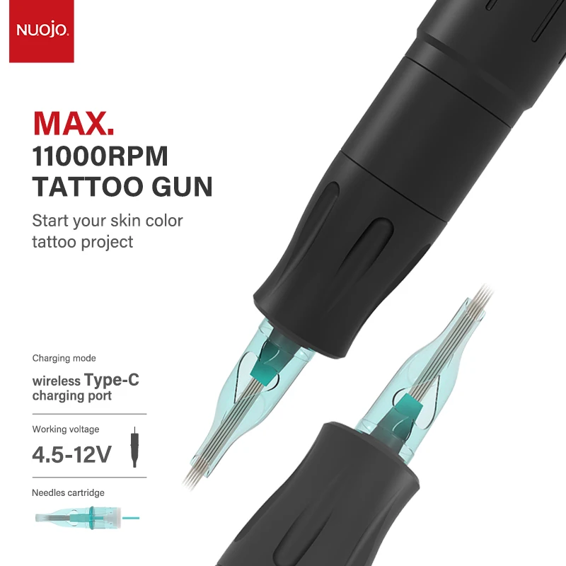 Custom Professional Flux Max Japan Motor Pen Gold Black Bearing Rotary Wireless Battery Tattoo Gun Machine