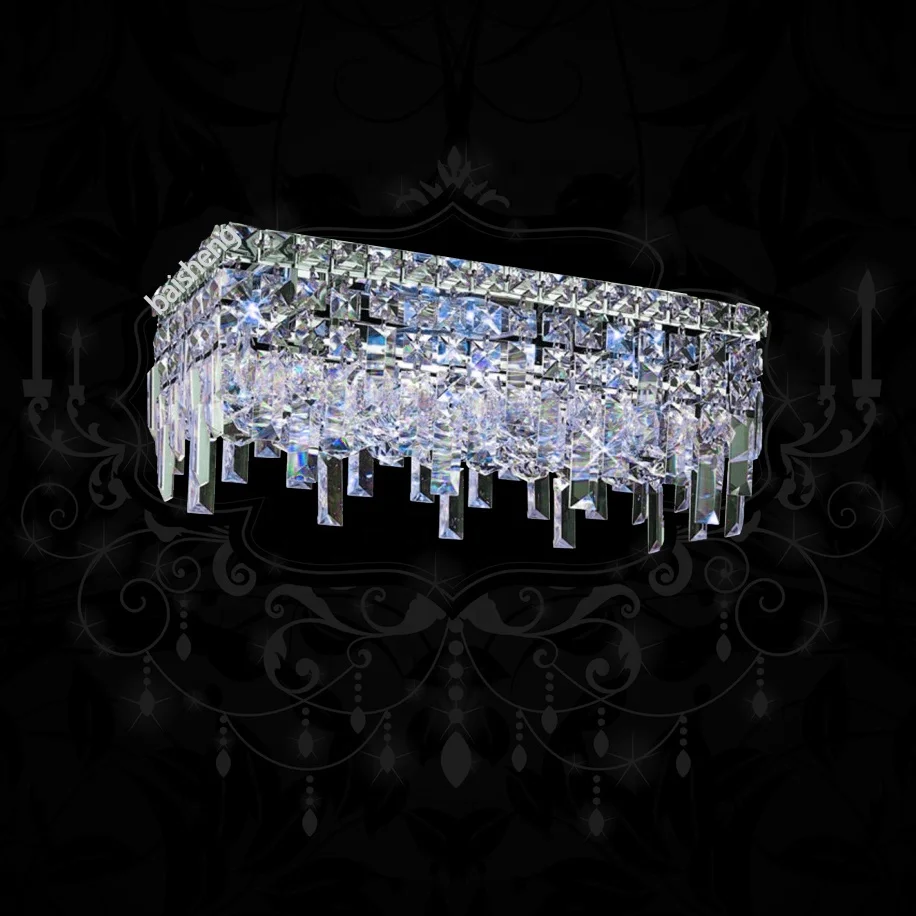 
square rectangle round crystal chandelier modern ceiling light for home house bedroom living room live casa restaurant luxury 