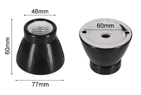 Retro Ceramic bulb socket e27 Classic floor lamp holder Retro straight porcelain E27 wall lamp socket