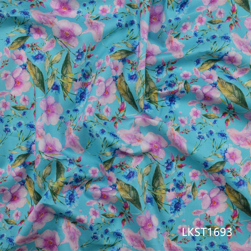 2024 китайская текстильная 100% органический хлопок оптовая продажа хлопчатобумажная цифровая ткань с принтом онлайн из саржевого материала