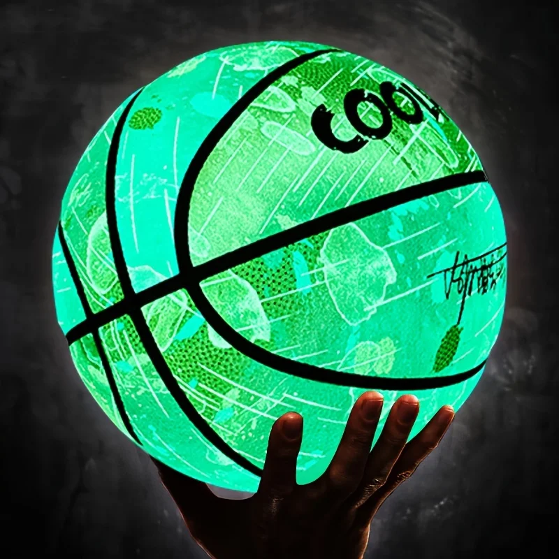 Basketball night Glow in the dark Luminous Reflective Basketball Holographic Glowing Balls Reflecting Basket Ball
