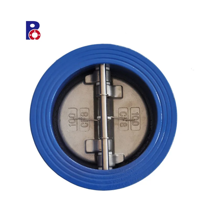 China supplier PN16 pressure GGG50 body SS304 disc wafer double disc check valve