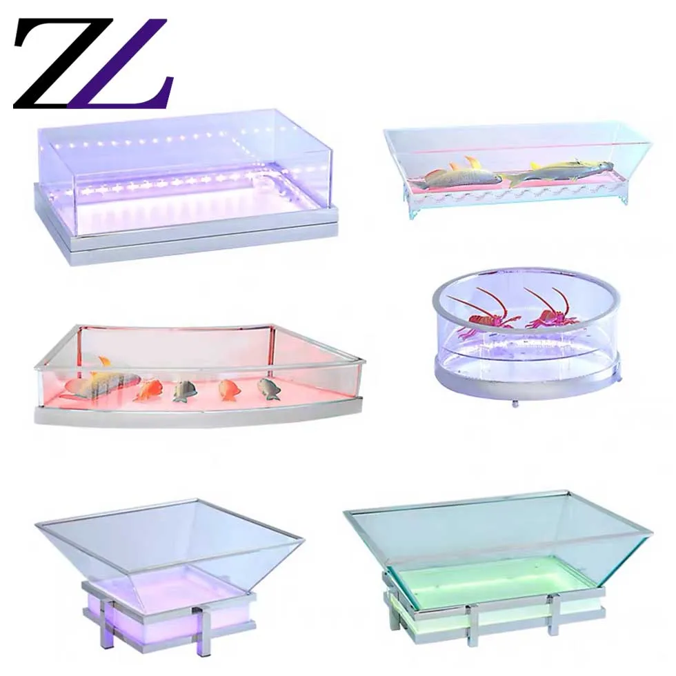 Restaurant items led acrylic table service cooler seafood ice display table party fruit hotel buffet food display stand catering
