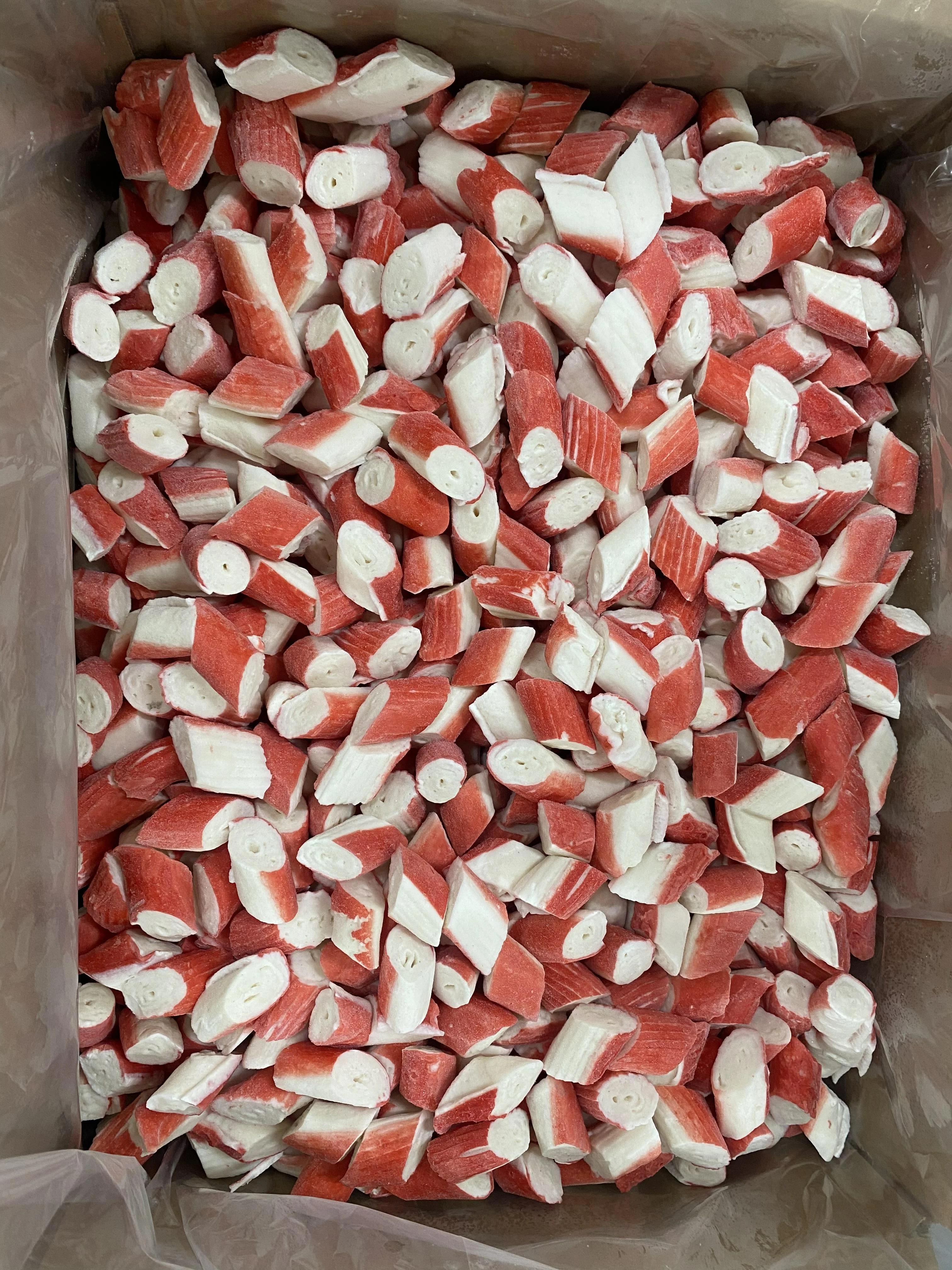 Frozen surimi crab flakes