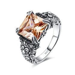 Antique 925 Sterling Silver Mystic Rainbow Gemstone Ring for Women