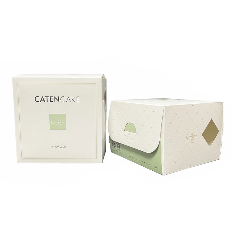 Customized 400G Paperboard Printing Colors Food Grade Cake Boxes Packaging