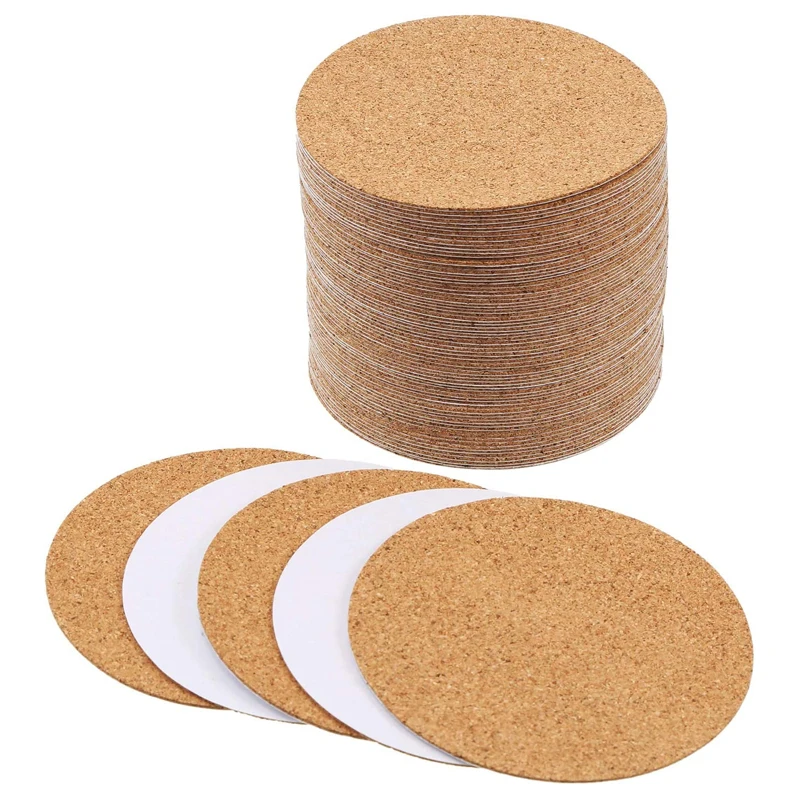 KUKESI Wholesale Customization Economic And Reliable Eco-friendly Square Or Round Self Adhesive Cork Pad With Back Sheet