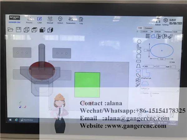 Gangercnc CNC 5-осевой пила для резки с ЧПУ машина драгоценный камень режущее оборудование GQ-3220D