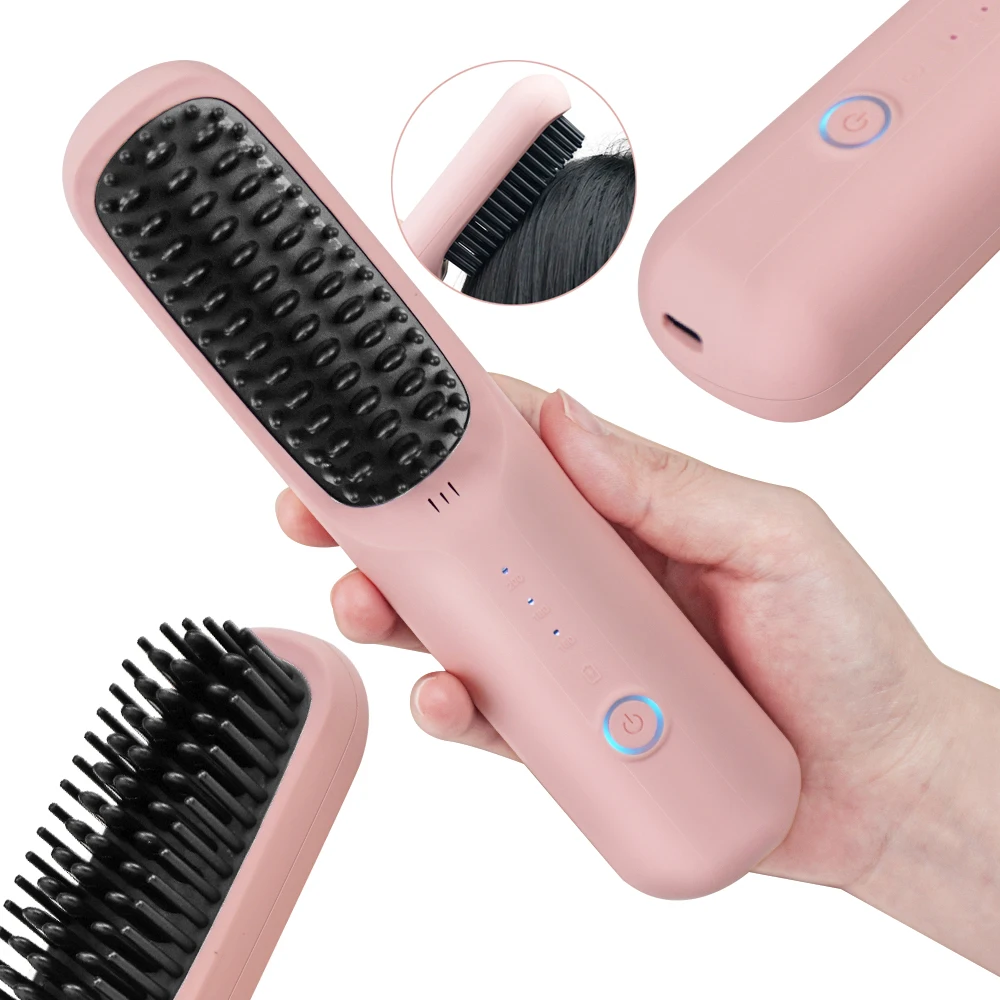 Fast Heating Hair Straightener Brush Women Hair Straightener Comb
