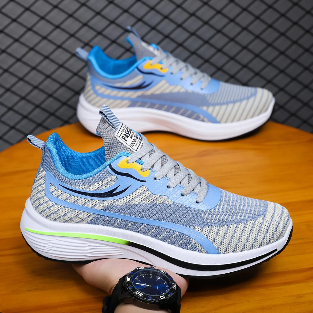 China Manufacturers Lace up Walking Shoes Breathable Durable Sport Shoes Trendy Fashion Best Running Shoes