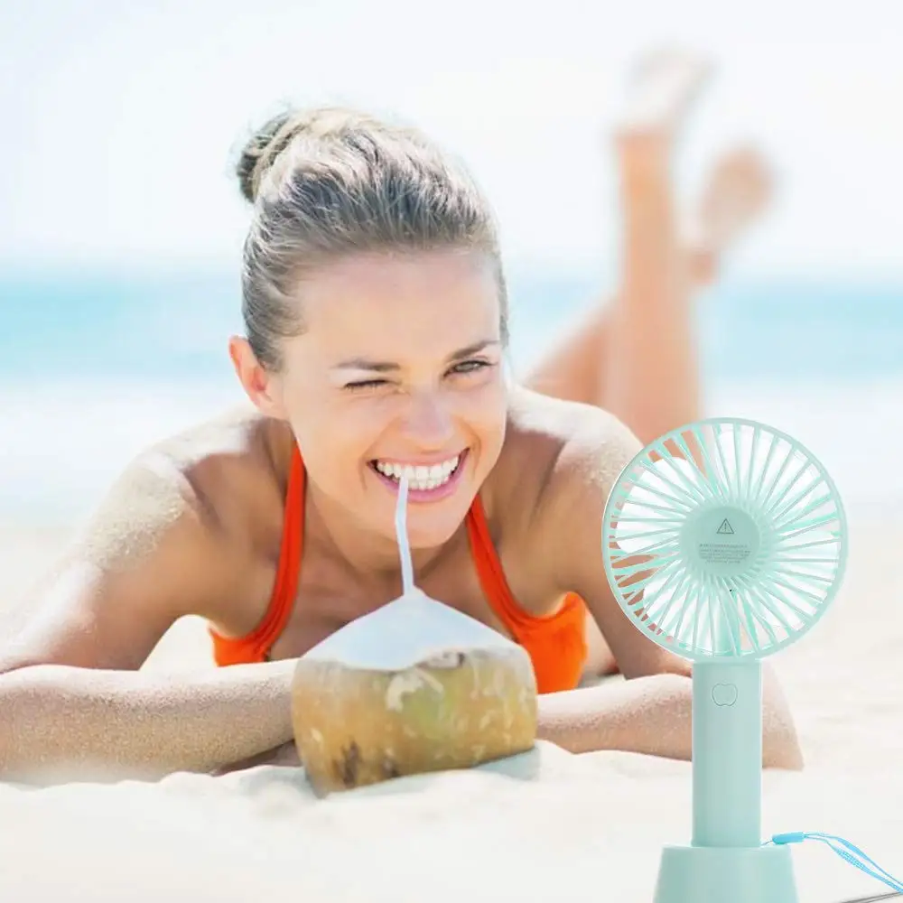 Portable Travel Office Air Cooling Battery Charge USB Rechargeable Hand Pocket Mini Fan
