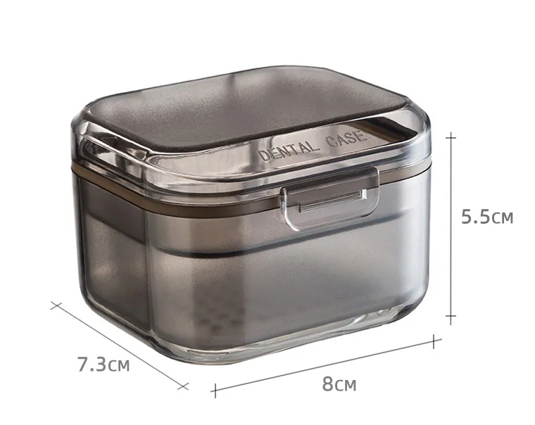 Hot Sale  Mouth Guard Case Orthodontic Retainer Case Organizer Denture Drill Bit Holder for Travel Braces Cleaner Kit