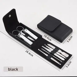 Custom logo convenience nail scissors set  8 pieces nail clipper nail file stainless steel beauty personal care manicure set