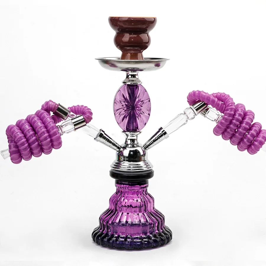 Wholesale Hot Sale Unique Design for Smoking Tobacco Aluminum Stainless Steel Hookah Accessories Glass Luxury Hookah