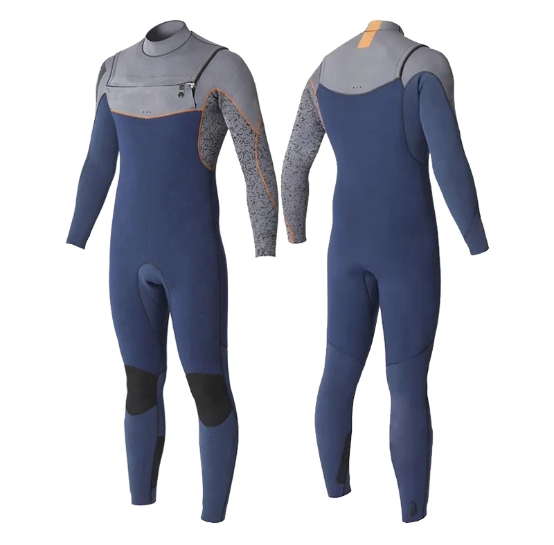 Wholesale Custom Logo Chest Zip 4/3 Wet Suits for Men Printed Yamamoto Neoprene Water Surfing Diving Wetsuit