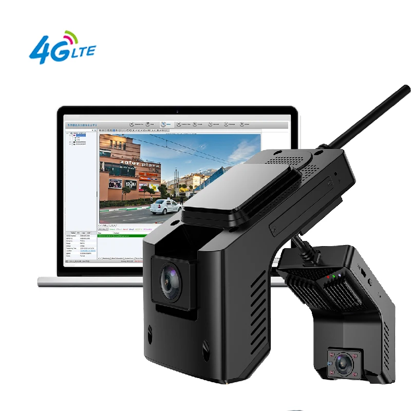 Fleet dash cams 4G Dual lens car camera with GPS tracker WiFi CMSV6 CMSV7 Fleet management Android Car DVR Camera