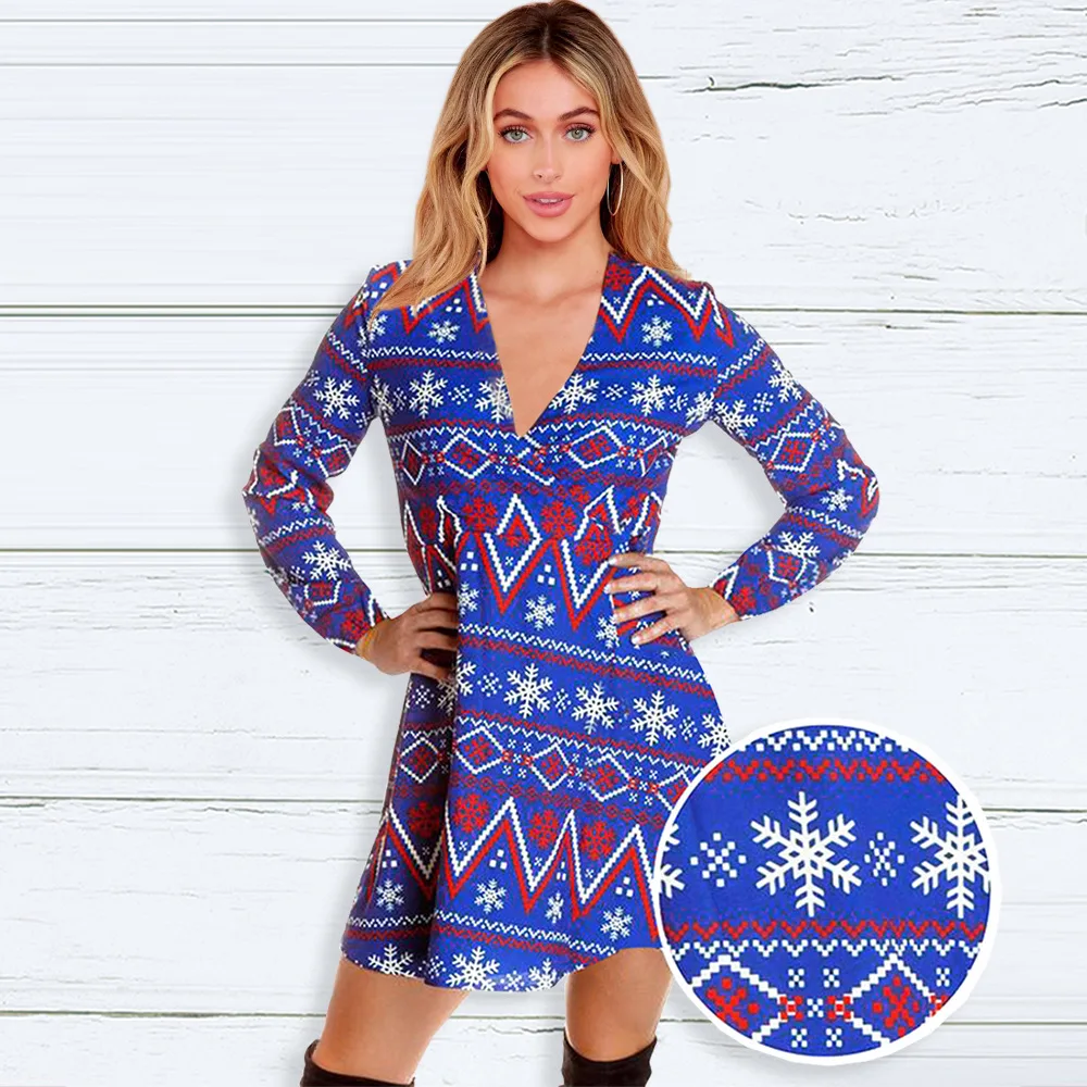 Рождественские Популярные Новые товары, женское Повседневное платье в клетку с цифровым принтом и длинным рукавом, модный осенний кардиган, юбка