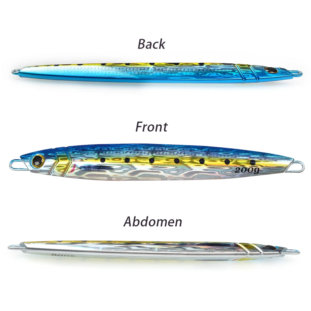 3D UV printed 150g 200g saltwater fishing metal jig lure artificial bait slow fall pitch jigging jig lure artificial bait lure