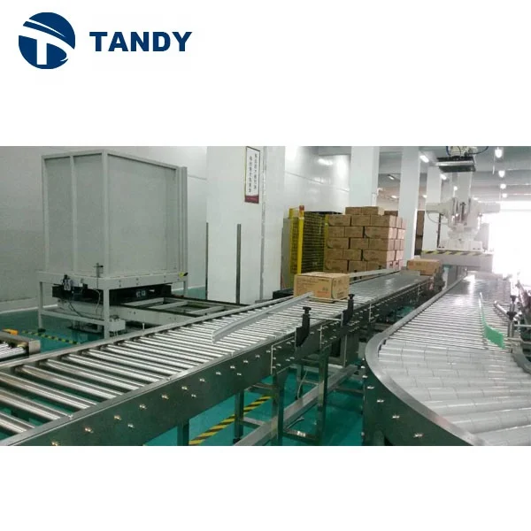 Stainless Steel Profile Food Packing Carton Transport Gravity Motorized Roller Conveyor System