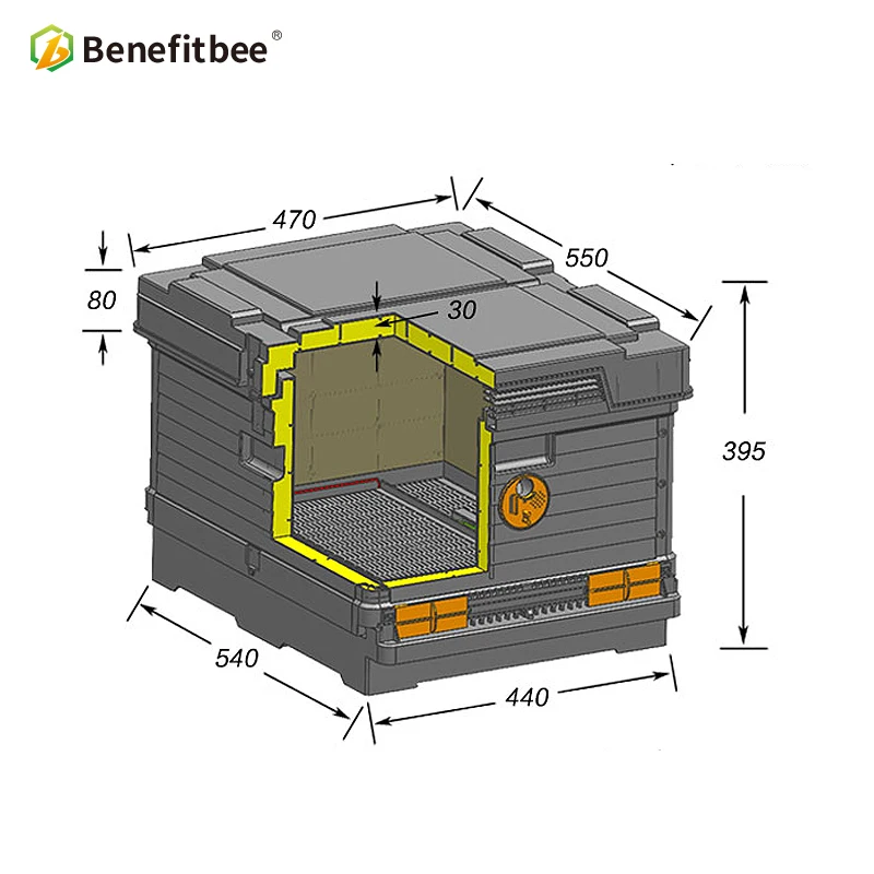 Langstroth Beehive 10 Frames Multifunctional Polypropylene Plastic Beehive Kits