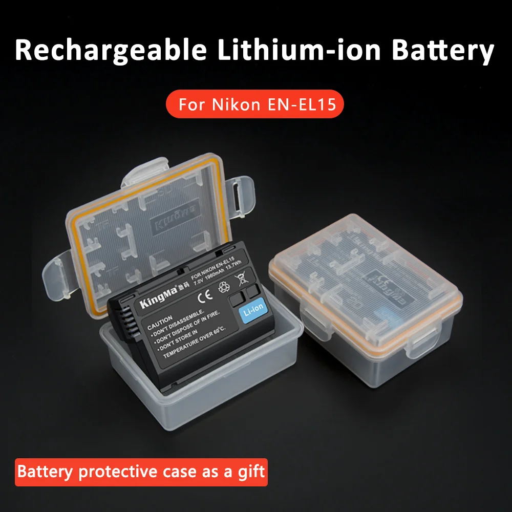 KingMa rechargeable camera battery EN-EL15 EN EL15 For NIKON D7000 D800 D800E V1