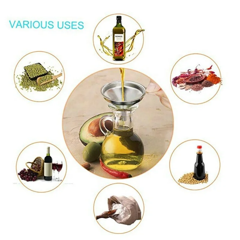 Avertan oil spout Pour Set Stainless Steel bottle and Wine Liquor Dust Caps Covers for olive oil