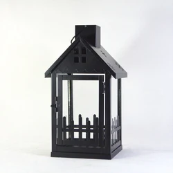 European Style Outdoor Courtyard Shabby Chic Home Decoration Antique Black Garden Christmas Hanging Metal Lantern