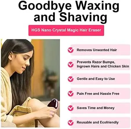 Оптовая продажа с индивидуальным логотипом, безболезненный Кристальный ластик для удаления волос, ластик для волос