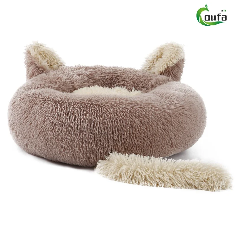 OUFA Factory Manufacture High Quality Rabbit Ears Heating Soft Winter Pet Dog Cat Bed Sofa For Indoor