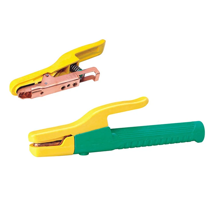 Factory Price 700Amp Wholesale Electric Electrode Holder Welding Pliers Anti-Ironing Iron Yellow Green Handle
