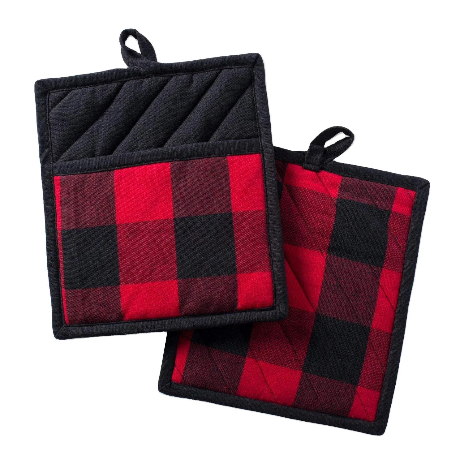 Wholesale Monogram Quilted Pot Holder Kitchen Oven Mitts Personalized Red Plaid Quilted Oven Mitts