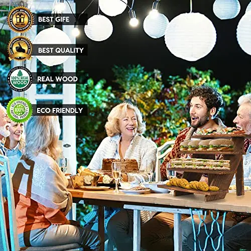 Wooden display  Wooden cupcake rack Rustic style risers for display craft shelves Vendor desktop display rack Farmhouse rack